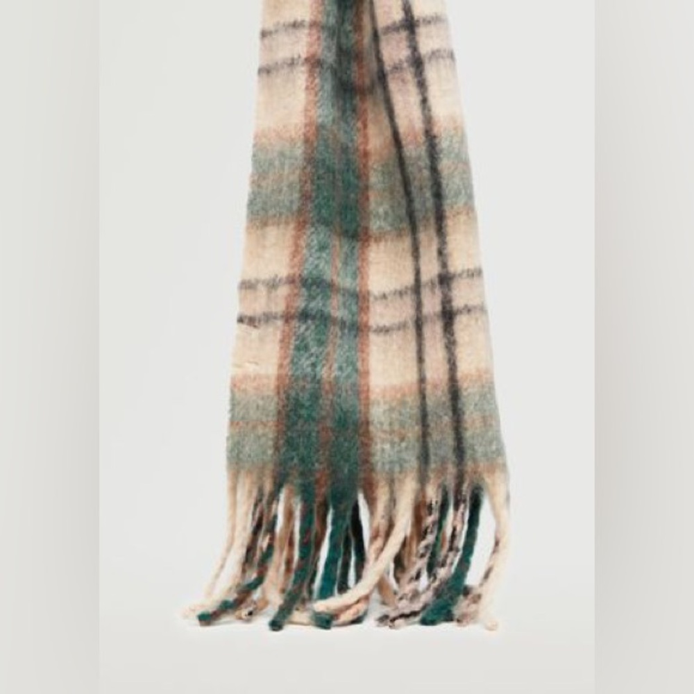 Plaid Wool Scarf